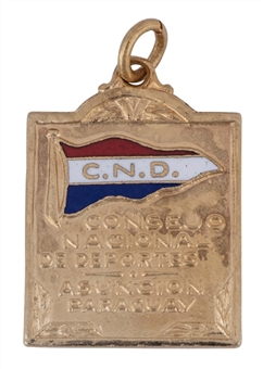 1953 Medal Awarded to the Paraguay Soccer Team Coach Arsenio Pastor Erico for South American National Championship 